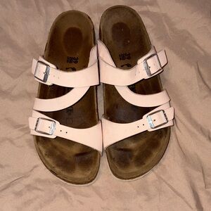 Birkenstock Pink Double Strap Sandals with Buckles